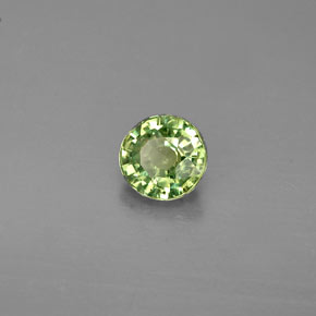 Granada demantoide verde natural 0,47ct, corte redondo, VS