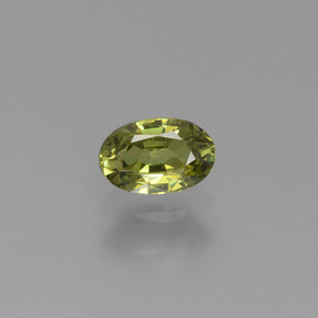 Granada demantoide verde natural 0,59ct, corte oval, VVS-VS