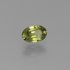 Granada demantoide verde natural 0,59ct, corte oval, VVS-VS