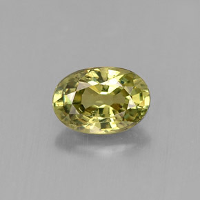 Granada demantoide verde natural 0,66ct, corte oval, VVS-VS
