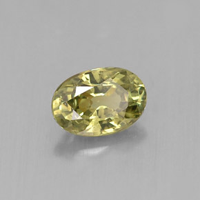 Granada demantoide verde natural 0,66ct, corte oval, VVS-VS
