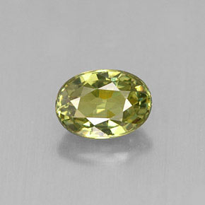 Granada demantoide verde natural 0,70ct, corte oval, VVS-VS