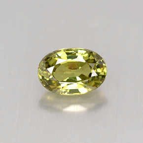 Granada demantoide verde natural 0,68ct, corte oval, VVS-VS