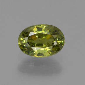 Granada demantoide verde natural 0,67ct, corte oval, VS-SI