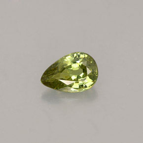 Granada demantoide verde natural 0,49ct, formato de pêra, VS