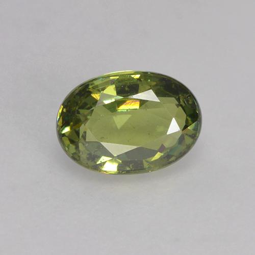 Granada demantoide verde natural 0,64ct, corte oval, VS