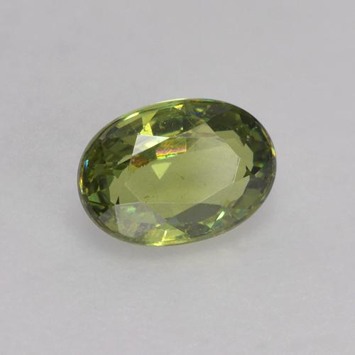 Granada demantoide verde natural 0,64ct, corte oval, VS