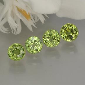 Pedras preciosas de granada demantoide verde natural de 1,95 ct, corte redondo, VS