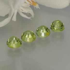 Pedras preciosas de granada demantoide verde natural de 1,95 ct, corte redondo, VS
