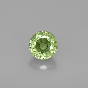 Granada demantoide verde natural 0,60ct, corte redondo, VS