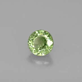 Granada demantoide verde natural 0,60ct, corte redondo, VS