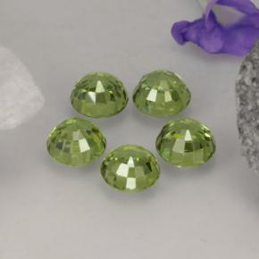 Pedras preciosas de granada demantoide verde natural de 2,21 ct, corte redondo, VVS-VS