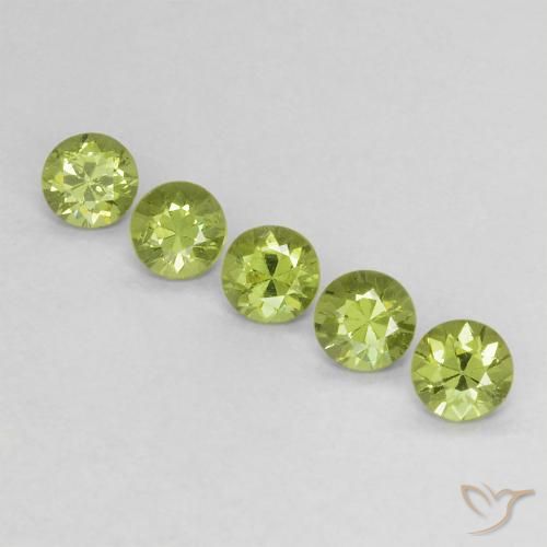 0.80ctw Natural Verde médio Granada demantóide, Redondo, VVS-VS