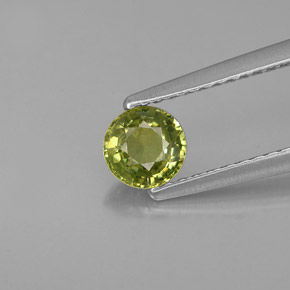 Granada demantoide verde natural 0,61ct, corte redondo, VVS-VS