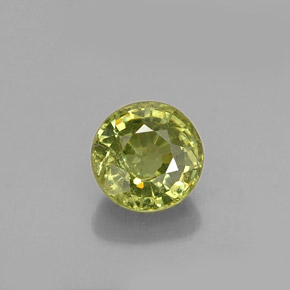 Granada demantoide verde natural 0,64ct, corte redondo, VS