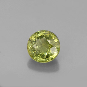 Granada demantoide verde natural 0,64ct, corte redondo, VS