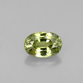 Granada demantoide verde natural 0,67ct, corte oval, VVS-VS