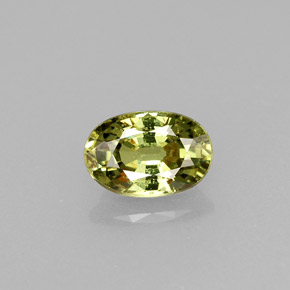 Granada demantoide verde natural 0,68ct, corte oval, VS
