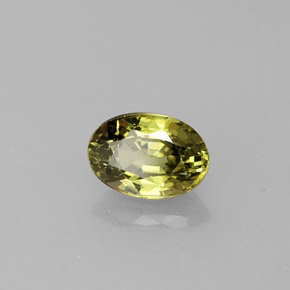 Granada demantoide verde natural 0,65ct, corte oval, VVS-VS