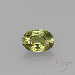 Granada demantoide verde natural 0,61ct, corte oval, VVS-VS