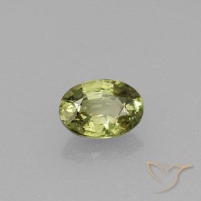 Granada demantoide verde natural 0,61ct, corte oval, VVS-VS