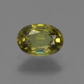 Granada demantoide verde natural 0,63ct, corte oval, VS