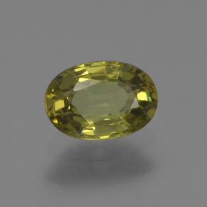 Granada demantoide verde natural 0,63ct, corte oval, VS