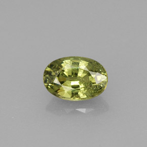 Granada demantoide verde natural 0,58ct, corte oval, VS