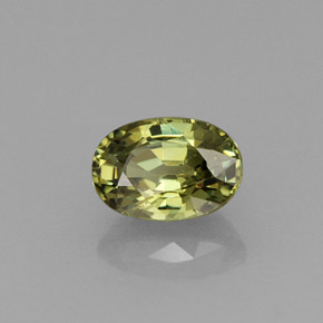 Granada demantoide verde natural 0,75ct, corte oval, VVS-VS