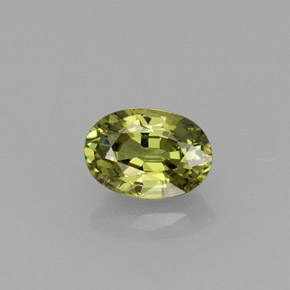 Granada demantoide verde natural 0,67ct, corte oval, VVS-VS