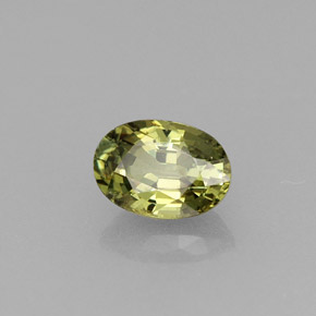Granada demantoide verde natural 0,67ct, corte oval, VVS-VS