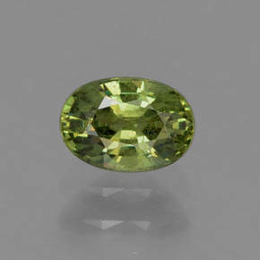 Granada demantoide verde médio natural 0,68ct, corte oval, VS-SI