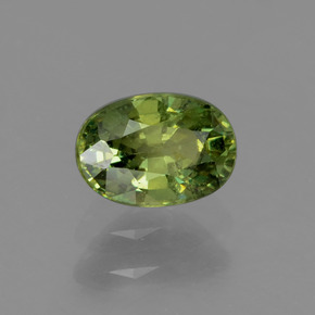 Granada demantoide verde médio natural 0,68ct, corte oval, VS-SI