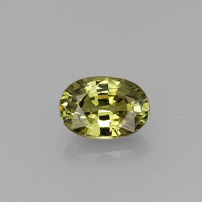 Granada demantoide verde natural 0,70ct, corte oval, VVS-VS