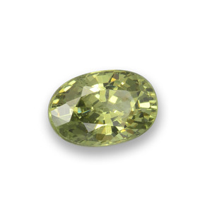 Granada demantoide verde natural 0,64ct, corte oval, VVS-VS