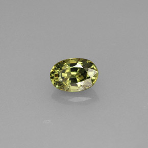 Granada demantoide verde natural 0,66ct, corte oval, VVS-VS