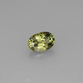 Granada demantoide verde natural 0,66ct, corte oval, VVS-VS