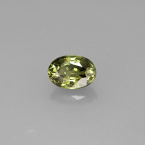 Granada demantoide verde natural 0,74ct, corte oval, VVS-VS