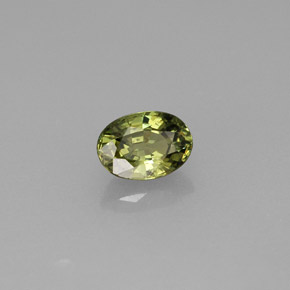 Granada demantoide verde natural 0,74ct, corte oval, VVS-VS