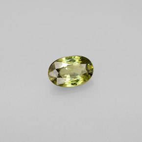 Granada demantoide verde natural 0,59ct, corte oval, VVS-VS