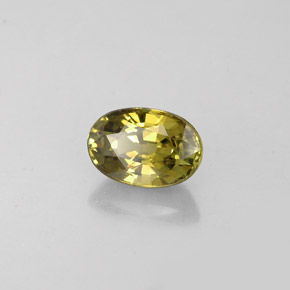 Granada demantoide verde natural 0,75ct, corte oval, VVS-VS