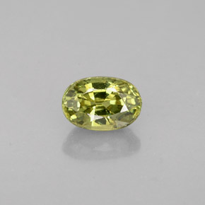 Granada demantoide verde natural 0,75ct, corte oval, VVS-VS