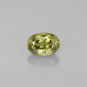 Granada demantoide verde natural 0,71ct, corte oval, VS