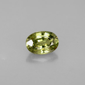 Granada demantoide verde natural 0,66ct, corte oval, VVS-VS