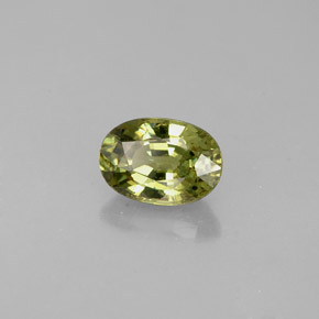 Granada demantoide verde natural 0,66ct, corte oval, VVS-VS