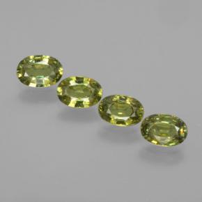 Pedras preciosas de granada demantoide verde natural de 2,22 ct, corte oval, VVS-VS
