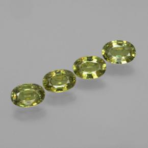 Pedras preciosas de granada demantoide verde natural de 2,22 ct, corte oval, VVS-VS