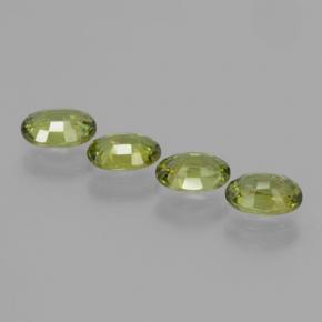 Pedras preciosas de granada demantoide verde natural de 2,22 ct, corte oval, VVS-VS