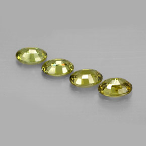 Pedras preciosas de granada demantoide verde natural de 2,45 ct, corte oval, VVS-VS