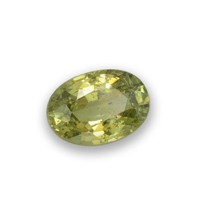 Granada demantoide verde natural 0,53ct, corte oval, VS